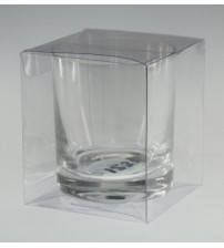 One Tumbler Glass Clear PVC Gift Box C1TG